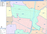 South Gate  Wall Map Color Cast Style